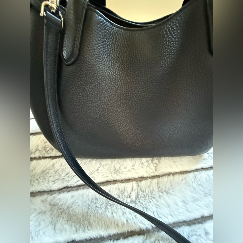 kate spade Black Pebbled Leather Tote with Top Handles - Picture 6 of 8